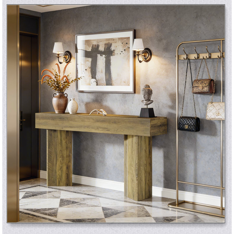 Rustic Side Table,Compact Console Table,Sofa Table