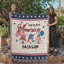 Couverture personnalisée avec nom God Bless America-128673404