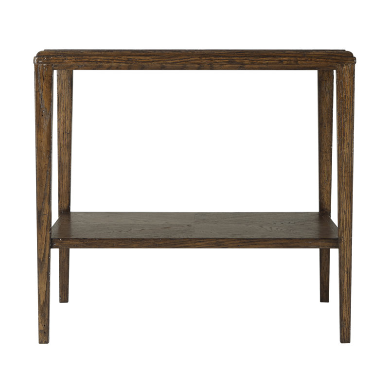Dusk Oak Parquetry Patterned Square Side Table