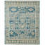 Amaris Azure Medallion Hand-Knotted Wool Area Rug-544107620
