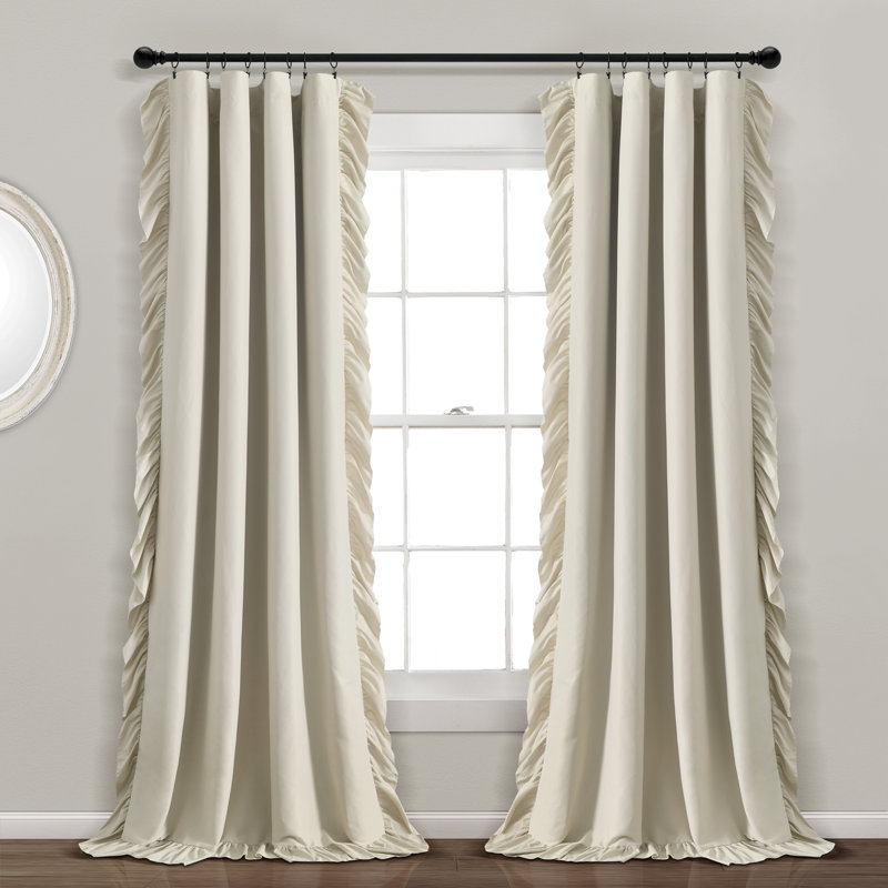 Rideau en polyester Reyna, Gris clair
