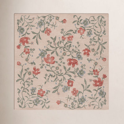 Martha Stewart 3855 Hand Tufted 85% Wool; 15% Cotton Floral Rug