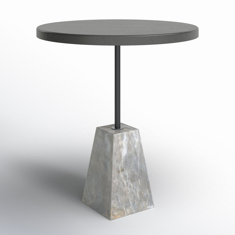 Gerard Solid Wood Pedestal End Table