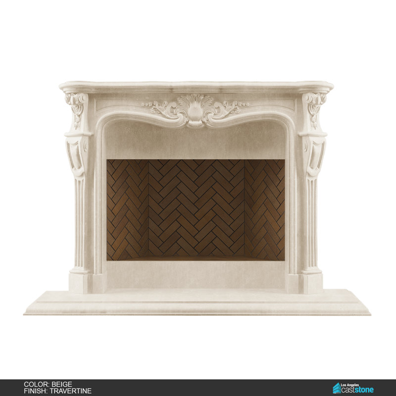 Ani Fireplace Surround, Travertine Beige
