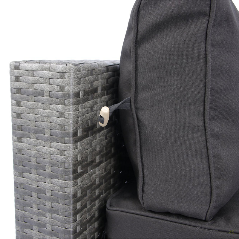 Ensemble de canapé modulaire en U 5 pièces avec coussins 5 pièces