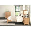 Lit double style Style avec tête de lit en chêne naturel et bois massif