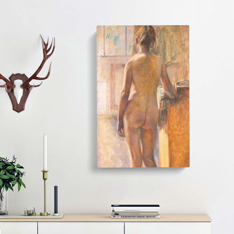 Nude Woman by Kuroda Seiki - Painting, 76cm H x 50cm W x 3cm D, Wrapped Canvas