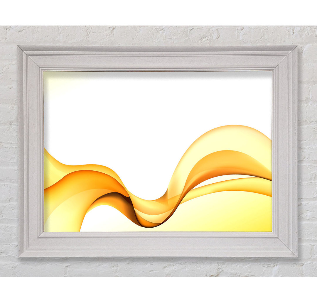 Gerahmtes Leinwandbild Golden Yellow Wave