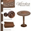 Table d'appoint sculptée en bois pour salon - Brun-1077685772
