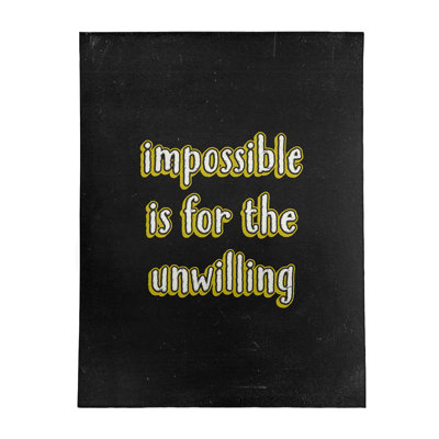 Tapis en poly-chenille style tableau noir impossible