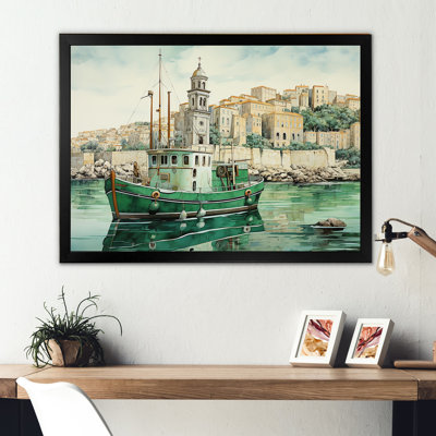 Vieux port dans le sud de la France I sur toile