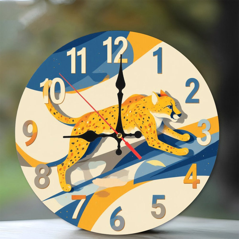 Horloge murale léopard