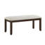 Banc en bois de chenille revêtu de cerisier foncé pour la salle à manger avec revêtement magnifique
