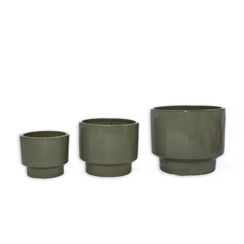 High-quality ceramic flower pots, Antique Light Green