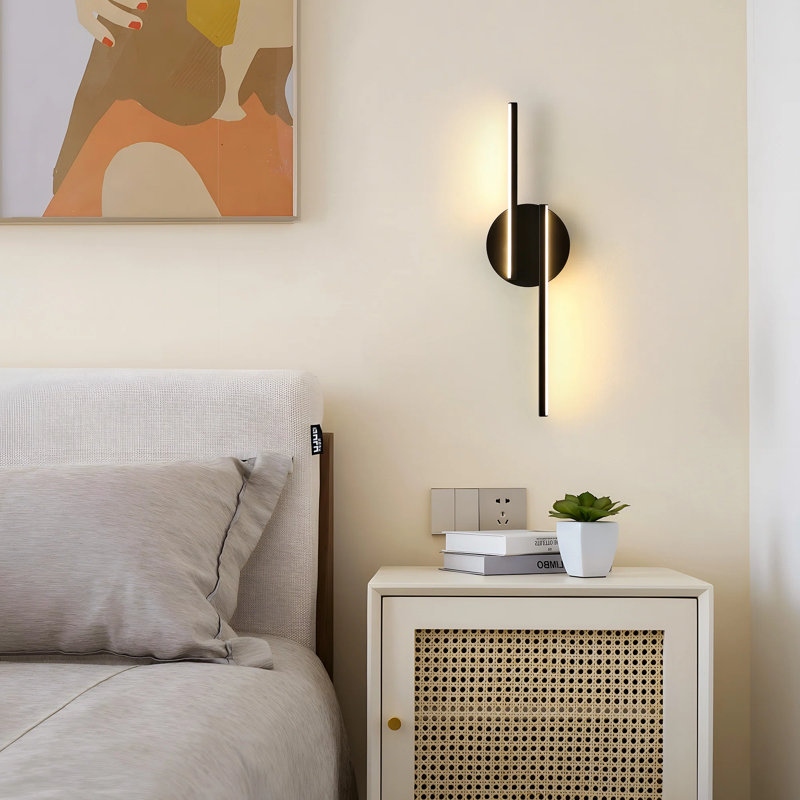 Azayleah Aluminium Indoor LED Wall Sconce, 3000K, Black