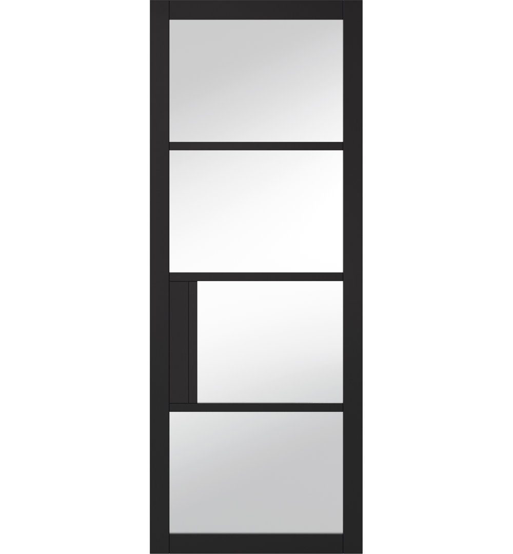 Chelsea Clear Glazed Primed Black Internal Door