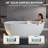 69" Matte White Freestanding Soaking Bathtub, Solid Surface Structure, Good Thermal Insulation, Comfortable Interior Bathtub In White, Non - Porous Material, Excellent Retention, Relaxing Design