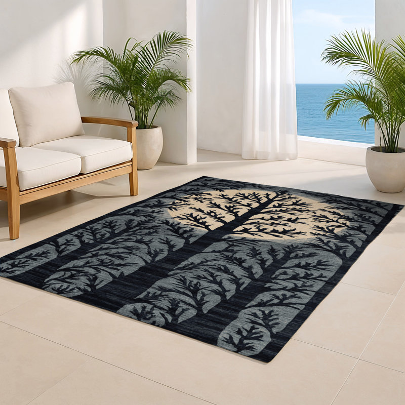 Tapis intérieur et extérieur gris Nature, Rectangulaire 2 pi x 3 pi