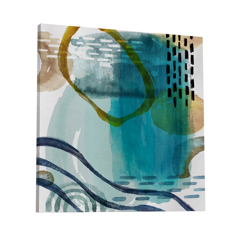 Abstract Shapes 4515 - Impression sur toile tendue, H 16 po x l 16 po x P 1,5 po