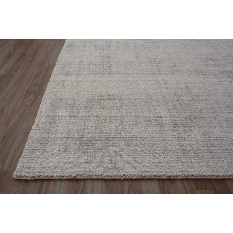 Tapis argenté tissé à la main Hyannis, Rectangle de 8 pi x 10 pi