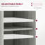 Buffet - Armoire moderne grise avec 3 tiroirs, portes et tablette réglable pour des tablettes de rangement efficaces
