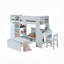 Lit mezzanine avec bureau et garde-robe