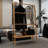 Bamboo Ladder Towel Rack With Storage Shelf