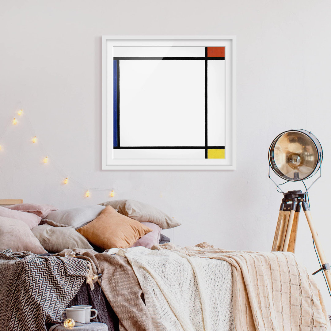 Gerahmter Fotodruck Composition III von Piet Mondrian