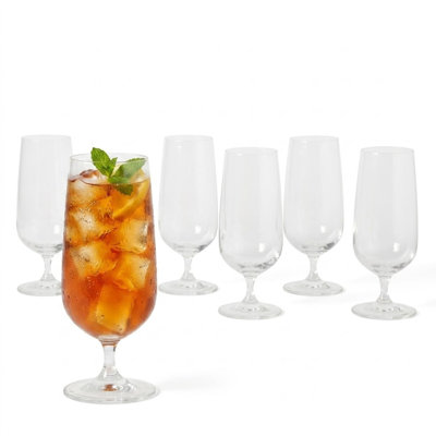 Verres à thé glacés en verre transparent 14 pièces Martha Stewart, 6 pièces, Martha Stewart