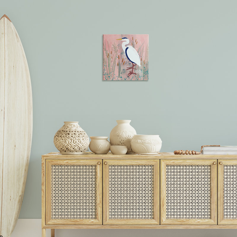 «Coastal White Bird» par Juliet Rose Philips, H 36 po x l 36 po x P 1,5 po