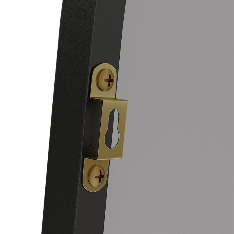 Metal Arch Floor Mirror, Black