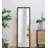 23" x 72" Full Length Mirror with Metal Beaded Frame, Rectangular Oversized Mirror for Living Room Bedroom, Black