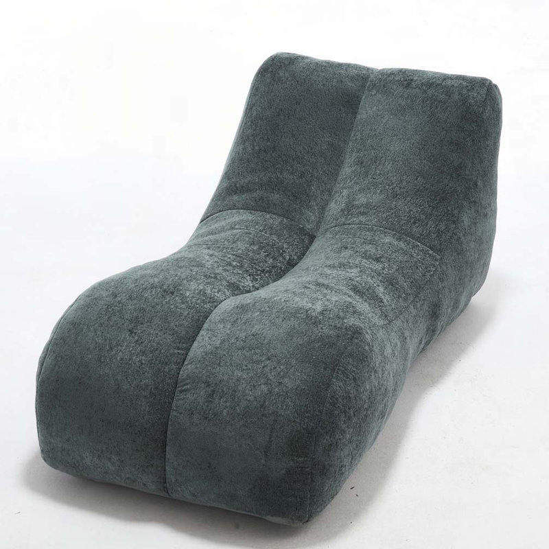 Floor Upholstered Bean Bag, Light Blue