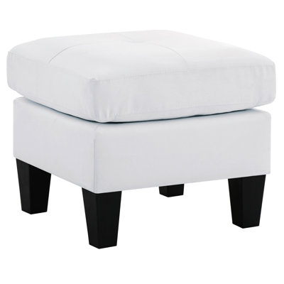 Siège blanc élégant, H 19 po x l 23 po x P 23 po, confortable pour une personne, petits espaces sans assemblage, design décontracté, couleur polyvalente
