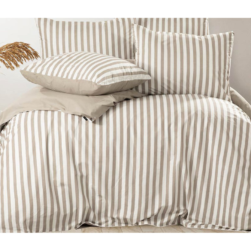 Ensemble de housse de couette 100% coton 3 pièces Dara, Housse de couette grand et 2 taies décoratives