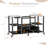 Grill Table For Large Big Green Egg,Kamado Joe Classic, 201 Stainless Steel Multi-Functional Bbq Prep Table With Lockable Wheels