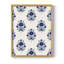 Motif de fleurs indigo II, impression encadrée - bois massif-558446102