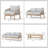 Felsenthal 7-Person Outdoor Acacia Wood Conversation Set With Cushions And Table