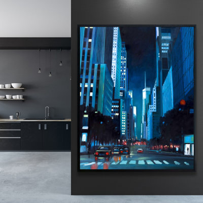 «Evening In Manhattan, New-york» sur toile