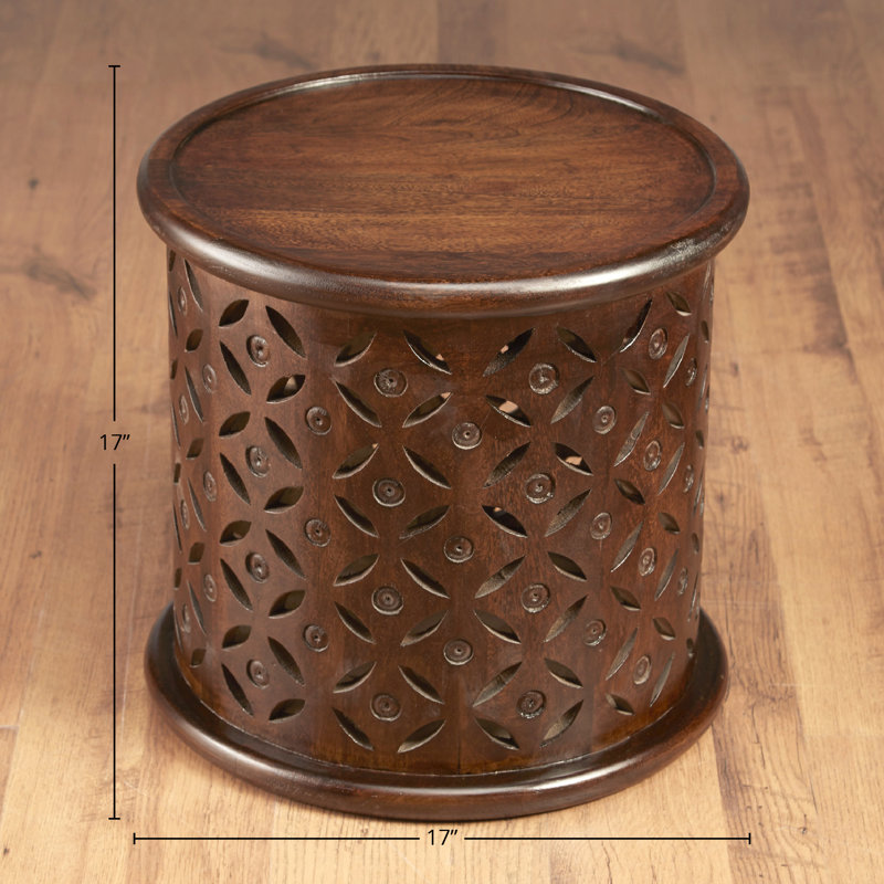 Dossena End Table, Stained Pecan