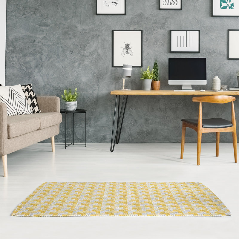 Tapis ivoire/jaune clair skyscrapers monochrome, Rectangle 4 pi x 6 pi