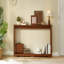  Console de 70,1 pouces à courbe étroite, canapé de rangement en bois avec plateau de table épais et résistant à l'usure, table de couloir d'entrée moderne pour le bureau du salon-301835245