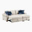 Canapé modulaire en microfibre 2 pièces 93 po avec lit escamotable, méridienne réversible et rangement dissimulé Retford-133251099