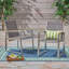 Chaises de patio modernes (ensemble de 2), structure en aluminium avec accoudoirs en faux bois et sièges en filet respirant, antirouille-1736258069