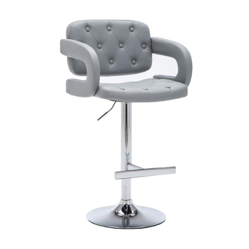 Tabouret de bar moderne capitonné et capitonné