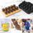 Ice Cube Trays,Silicone Ice Cube Mould Maker With Lid,Skull Head Style Mould,For Chilling Whiskey, Cocktail, Beverages,Pudding Chocolate