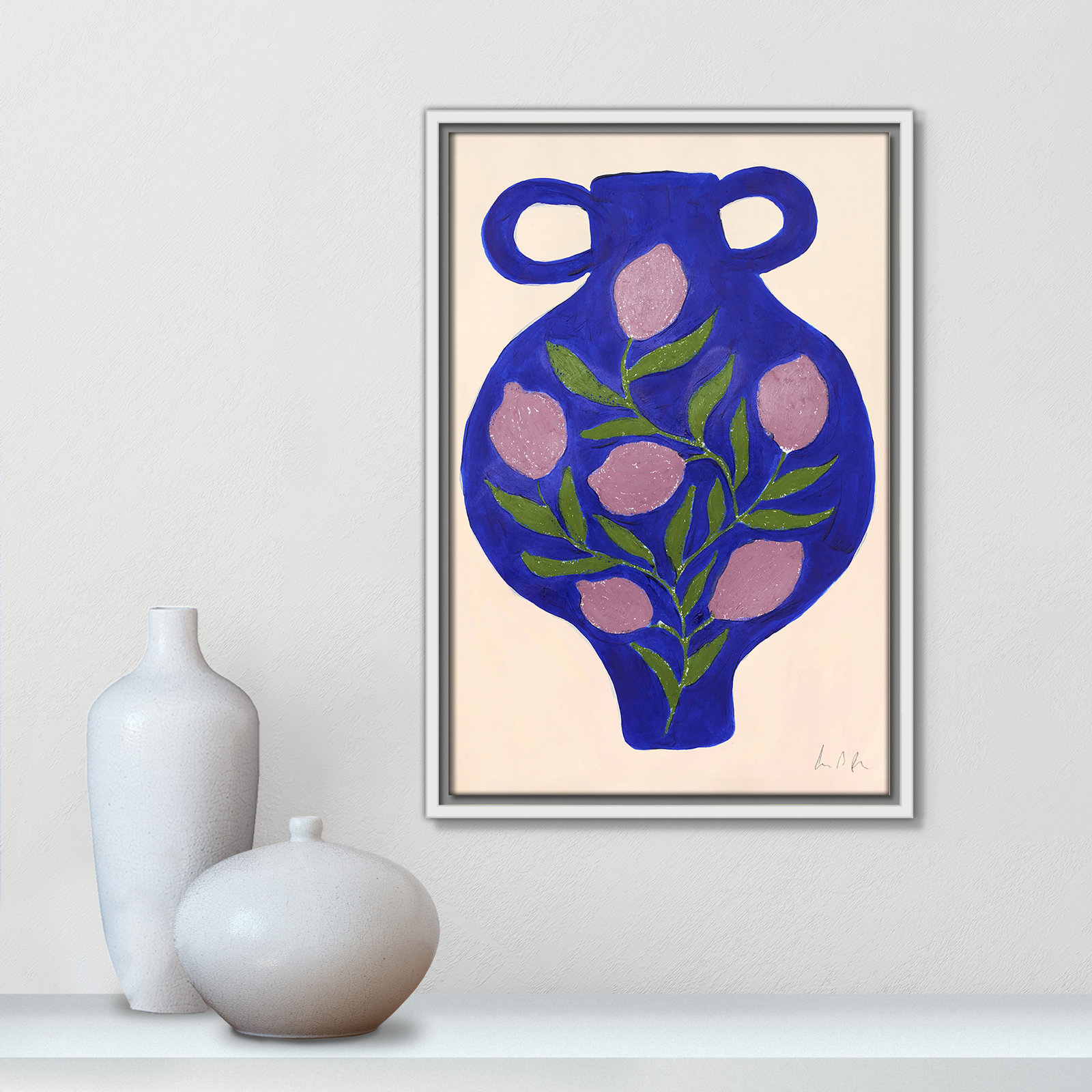 Vase No. 03 Print by Camilla Bergqvist, 19.5" H x 13.5" W, White