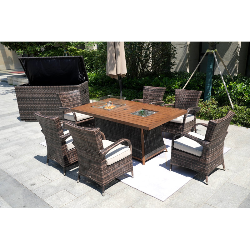 6 - Person Patio Conversation Set with Cushions