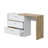 Vesta White And Oak Chest Of Drawers That Converts Into A Desk Space-saving Office Desk With 3 Drawers