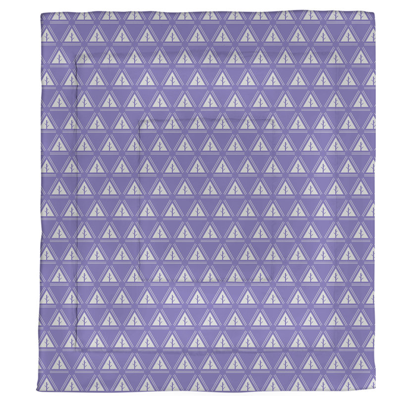 Édredon réversible en microfibre Theo Nath, Édredon grand, Mauve / Blanc